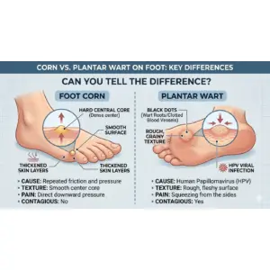 Corns vs. Warts on Your Feet