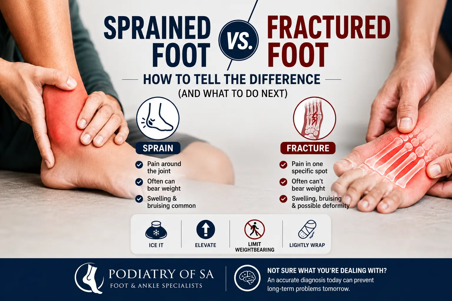 Sprained Foot or Fractured